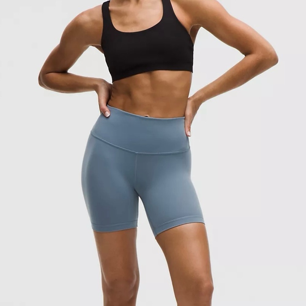 NWT Lululemon Wunder Train High-Rise Short 6" in Steel Blue - Picture 3 of 7
